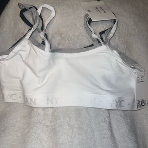 H&M girls wireless pull over bralette pack of black white and grey in girls size
